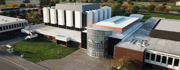 Aerial photo of the College