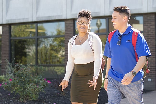 Students in courtyard