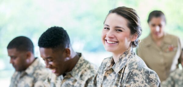 Smiling female cadet