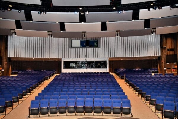 Arts & Media Theatre from the stage (F-155).