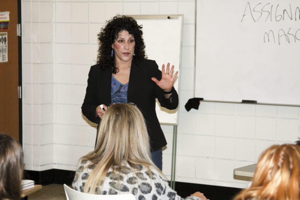 Laura Scaletta in classroom