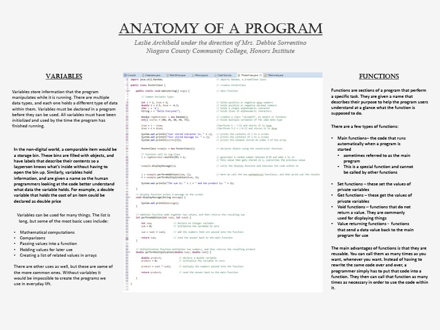 Anatomy of a Program
