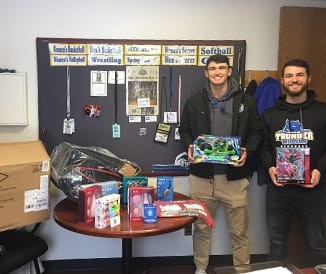 Vinny taking part in a toy drive