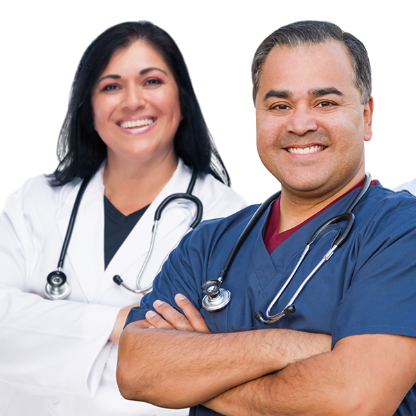 Group of Mixed Race Female and Male Doctor