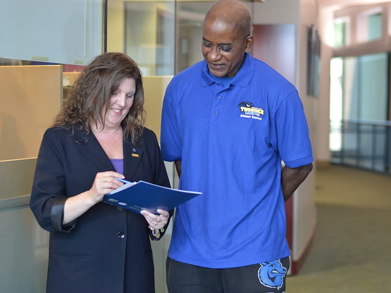 Student with SUNY Niagara Staff