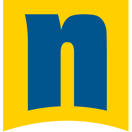 SUNY Niagara logo. Blue "n" inside yellow square.