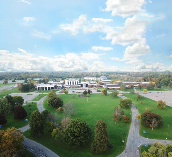 Drone view of Sanborn campus