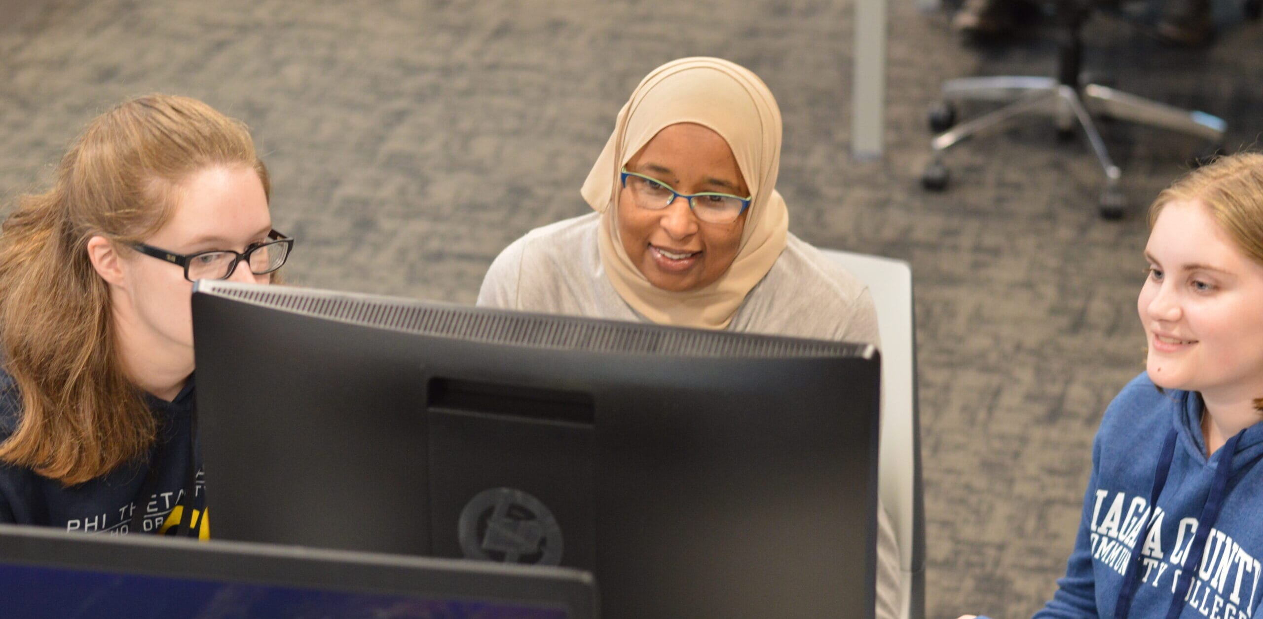 Students registering for classes