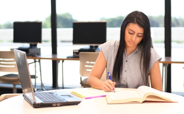 Student on laptop