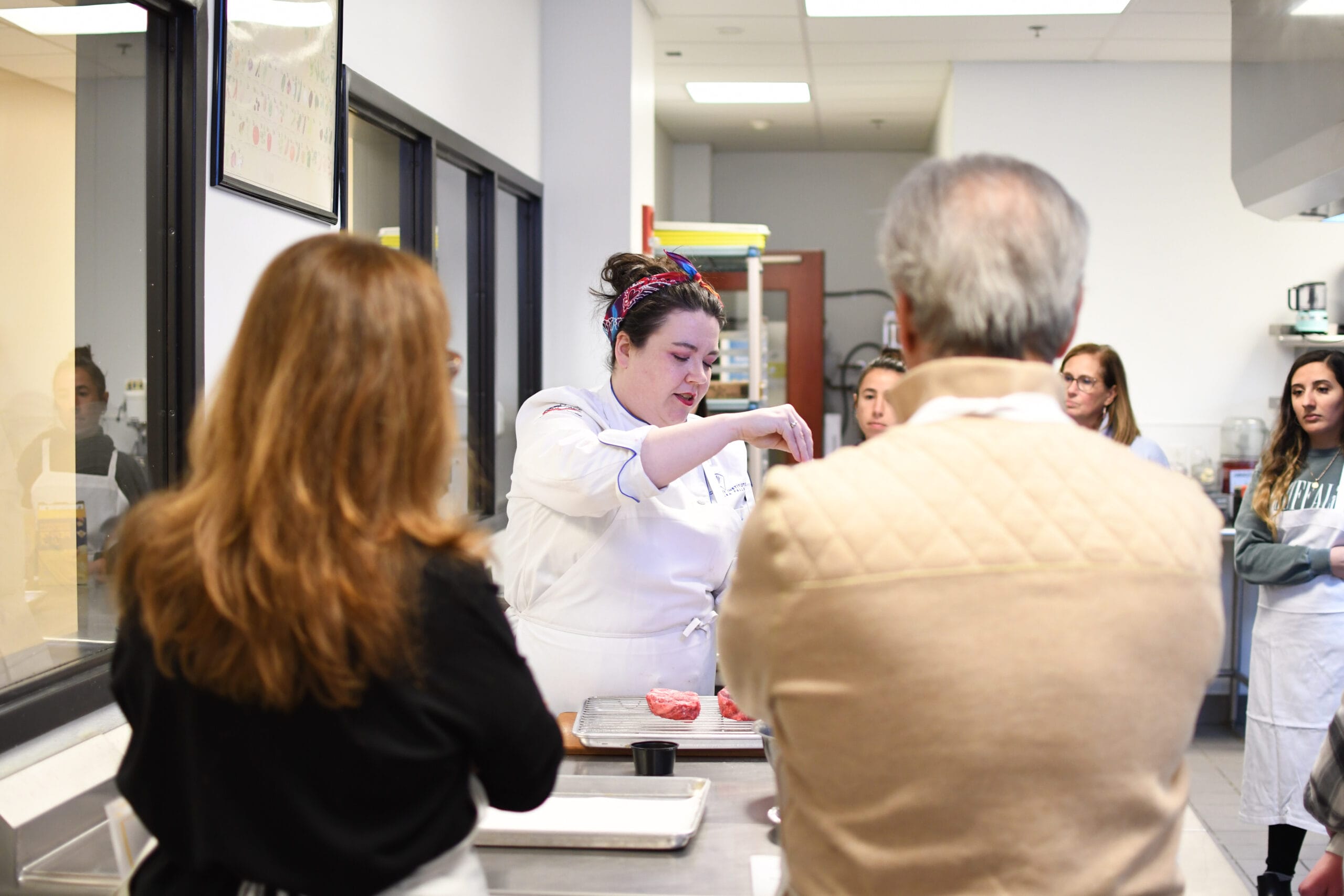 Chef teaching community education class