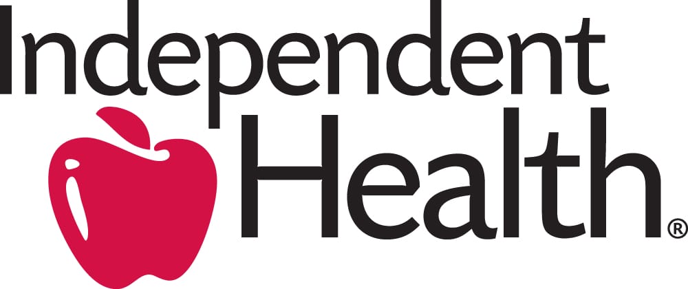The Independent Health logo with a red apple graphic to the left of the words Independent Health in black text.