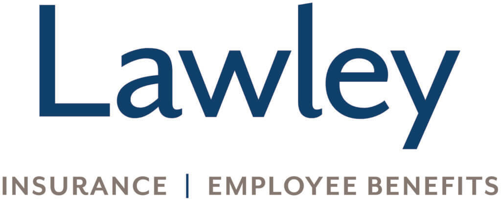 Logo for Lawley, with Lawley in large blue font above the words INSURANCE | EMPLOYEE BENEFITS in smaller gray letters.